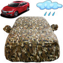Autofact Civic New Model Car Cover - FlexGuard - Waterproof Car Body Cover for Honda Civic New Model - With Mirror Pockets, Triple Stitched, Bottom Fully Elastic, Adjustable Belt and Buckle (Camouflage)