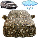 Autofact Ciaz Car Cover - FlexGuard - Waterproof Car Body Cover for Maruti Ciaz - With Mirror Pockets, Triple Stitched, Bottom Fully Elastic, Adjustable Belt and Buckle (Camouflage)