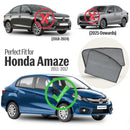 Autofact Vehicle specific Z Black Sunshades for Honda Amaze (2013-2018) – UV Protection, Privacy & Heat Control (Set of 4)