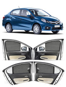 Autofact Vehicle specific Z Black Sunshades for Honda Amaze (2013-2018) – UV Protection, Privacy & Heat Control (Set of 4)