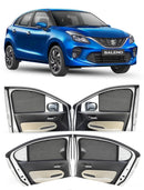 Autofact Vehicle specific Z Black Sunshades for Maruti Baleno (2015–2021) – UV Protection, Privacy & Heat Control (Set of 4)