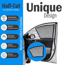 Autofact Vehicle specific Magnetic Car Sunshades for Maruti Baleno (2015-2021) – UV Protection, Heat Reduction, Privacy & Easy Installation (Set of 4 | Front 2 Half-Cut for Side Mirror Visibility, Rear 2 with Zippers)