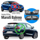 Autofact Vehicle specific Magnetic Car Sunshades for Maruti Baleno (2015-2021) – UV Protection, Heat Reduction, Privacy & Easy Installation (Set of 4 | Front 2 Half-Cut for Side Mirror Visibility, Rear 2 with Zippers)