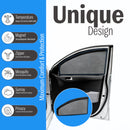 Autofact Vehicle specific Magnetic Car Sunshades for Maruti Baleno (2015-2021) – UV Protection, Heat Reduction, Privacy & Easy Installation (Set of 4 | Front with Zippers)