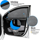 Autofact Vehicle specific Magnetic Car Sunshades for Maruti Baleno (2015-2021) – UV Protection, Heat Reduction, Privacy & Easy Installation (Set of 4 | Front with Zippers)