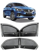 Autofact Vehicle specific Magnetic Car Sunshades for Maruti Baleno (2022–2025) – UV Protection, Heat Reduction, Privacy & Easy Installation (Set of 4 | Front with Zippers)