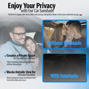 Autofact Vehicle specific Magnetic Car Sunshades for Maruti Baleno (2022–2025) – UV Protection, Heat Reduction, Privacy & Easy Installation (Set of 4 | Front 2 Half-Cut for Side Mirror Visibility, Rear 2 with Zippers)