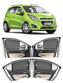 Autofact Vehicle specific Z Black Sunshades for Chevrolet Beat | UV Protection, Privacy & Heat Control (Set of 4)