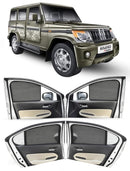 Autofact Vehicle specific Z Black Sunshades for Mahindra Bolero | UV Protection, Privacy & Heat Control (Set of 4)