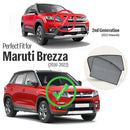 Autofact Vehicle specific Z Black Sunshades for Maruti Vitara Brezza (2016-2022) – UV Protection, Privacy & Heat Control (Set of 4)