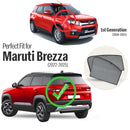 Autofact Vehicle specific Z Black Sunshades for Maruti Vitara Brezza (2023-2025) – UV Protection, Privacy & Heat Control (Set of 4)