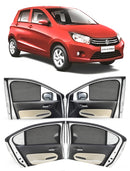 Autofact Vehicle specific Z Black Sunshades for Maruti Celerio (2014-2021) – UV Protection, Privacy & Heat Control (Set of 4)
