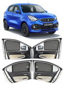 Autofact Vehicle specific Z Black Sunshades for Maruti Celerio (2021-2025) – UV Protection, Privacy & Heat Control (Set of 4)