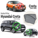 Autofact Vehicle specific Z Black Sunshades for Hyundai Creta (2024-2025) – UV Protection, Privacy & Heat Control (Set of 4)
