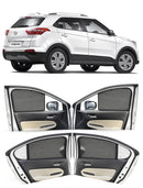 Autofact Vehicle specific Z Black Sunshades for Hyundai Creta (2015-2020) – UV Protection, Privacy & Heat Control (Set of 4)