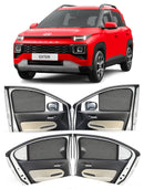 Autofact Vehicle specific Z Black Sunshades for Hyundai Exter – UV Protection, Privacy & Heat Control (Set of 4)