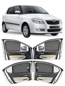 Autofact Vehicle specific Z Black Sunshades for Skoda Fabia – UV Protection, Privacy & Heat Control (Set of 4)