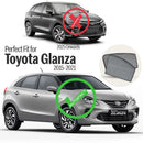 Autofact Vehicle specific Z Black Sunshades for Toyota Glanza (2015-2021) – UV Protection, Privacy & Heat Control (Set of 4)
