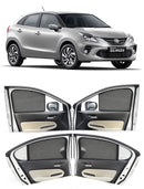 Autofact Vehicle specific Z Black Sunshades for Toyota Glanza (2015-2021) – UV Protection, Privacy & Heat Control (Set of 4)