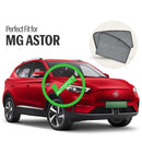 Autofact Vehicle specific Z Black Sunshades for MG Astor (ZS EV) | UV Protection, Privacy & Heat Control (Set of 4)