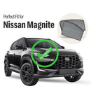 Autofact Vehicle specific Z Black Sunshades for Nissan Magnite – UV Protection, Privacy & Heat Control (Set of 4)