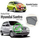 Autofact Vehicle specific Z Black Sunshades for Hyundai Santro (2003-2018) – UV Protection, Privacy & Heat Control (Set of 4)