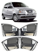 Autofact Vehicle specific Z Black Sunshades for Hyundai Santro (2003-2018) – UV Protection, Privacy & Heat Control (Set of 4)