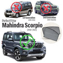 Autofact Vehicle specific Z Black Sunshades for Mahindra Scorpio (2014-2021) – UV Protection, Privacy & Heat Control (Set of 4)