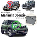 Autofact Vehicle specific Z Black Sunshades for Mahindra Scorpio (2022-2025) – UV Protection, Privacy & Heat Control (Set of 4)