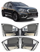 Autofact Vehicle specific Z Black Sunshades for Maruti Scross – UV Protection, Privacy & Heat Control (Set of 4)