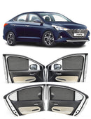 Autofact Vehicle specific Z Black Sunshades for Hyundai Verna (2017-2022) – UV Protection, Privacy & Heat Control (Set of 4)