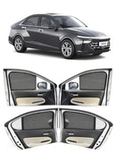 Autofact Vehicle specific Z Black Sunshades for Hyundai Verna (2023-2025) – UV Protection, Privacy & Heat Control (Set of 4)