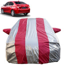 Silver and red full car body cover with mirror pockets for Honda Amaze Amaze New Model Car Cover  Waterproof outdoor protection