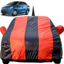 Red and black striped Amaze Old Model Car Cover Waterproof . fitted full body cover on Honda Amaze old model
