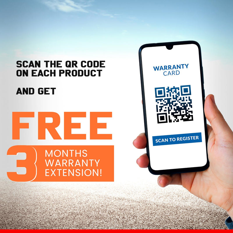 Hand holding phone with QR code for free 3 months warranty extension on Audi A4 Car Cover Waterproof