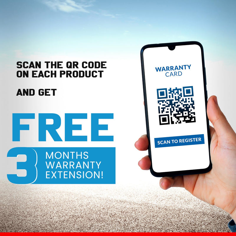 Hand holding phone displaying QR code for free 3 months warranty extension on Audi A4 Car Cover Waterproof