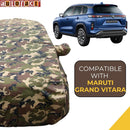Grand Vitara Car Cover Waterproof in Camouflage Design, Compatible with Maruti Grand Vitara