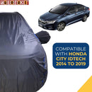 Honda City Idtech  Car Cover Waterproof full car cover on grey Honda City 2014 to 2019 with mirror pockets