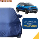 Punch Car Cover Waterproof in blue compatible with Tata Punch for full car protection