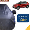 Sonet Car Cover Waterproof full body cover for Kia Sonet with mirror pockets elastic hem and storage bag