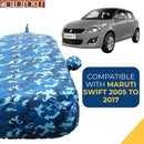 Blue camouflage Swift  Car Cover Waterproof for Maruti Swift old model compatible 2005 to 2017