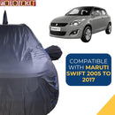 Swift Car Cover Waterproof for Maruti Swift old model 2005 to 2017 in dark protective fabric