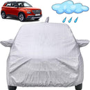 Venue Car Cover Waterproof full silver car body cover fitted on Hyundai Venue showing rain protection and inset red Venue