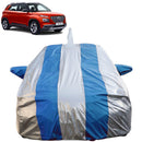 Hyundai Venue fitted with blue and silver striped Venue Car Cover  Waterproof full body cover with mirror pockets