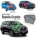 Autofact Vehicle specific Z Black Sunshades for Toyota Innova Crysta (2016-2024) – UV Protection, Privacy & Heat Control (Set of 4)