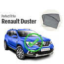 Autofact Vehicle specific Z Black Sunshades for Renault Duster – UV Protection, Privacy & Heat Control (Set of 4)