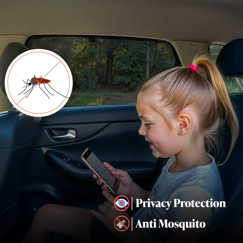 Autofact Vehicle specific Z Black Sunshades for Skoda Slavia – UV Protection, Privacy & Heat Control (Set of 4)