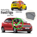 Autofact Vehicle specific Z Black Sunshades for Ford Figo (2015-2019) – UV Protection, Privacy & Heat Control (Set of 4)
