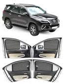 Autofact Vehicle specific Z Black Sunshades for Toyota Fortuner (2016-2025) – UV Protection, Privacy & Heat Control (Set of 4)
