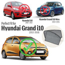 Autofact Vehicle specific Z Black Sunshades for Hyundai Grand i10 (2013-2019) – UV Protection, Privacy & Heat Control (Set of 4)